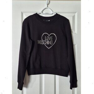 Love Moschino Black Sparkling Sweatshirt